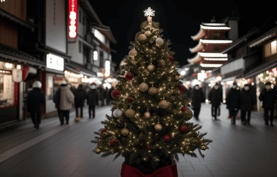 Christmas scene in Japan