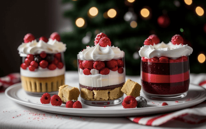 Assorted Christmas desserts